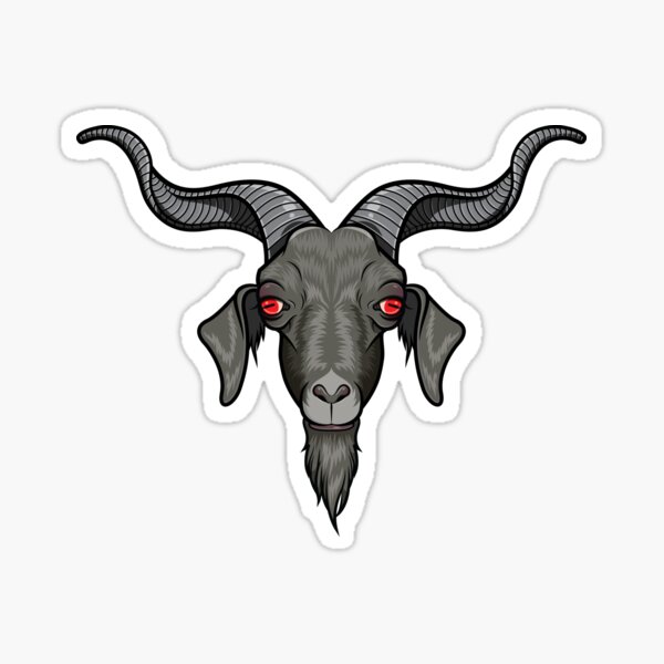 Monochrome Goat Sticker