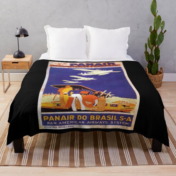 Item preview, retro classic Panair do Brasil poster designed and sold by CorasPosters.