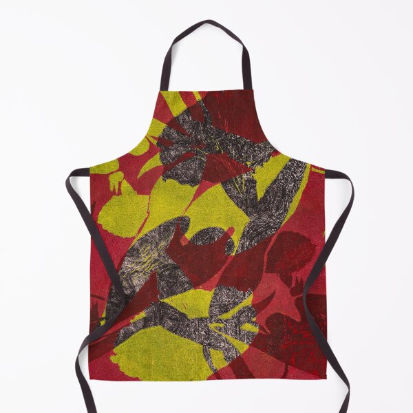 Item preview, Morning Glory in Charcoal, Chartreuse, and Reds designed and sold by Ann McIntyre.