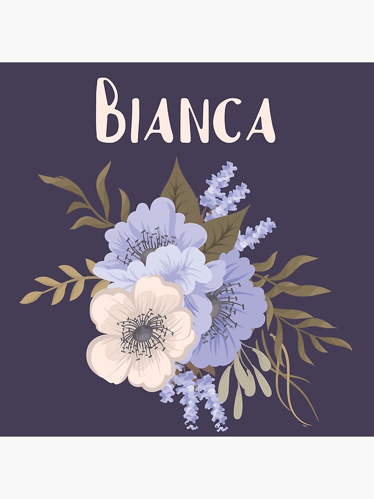 Tarjetas de felicitación «Nombre de la flor azul rosa Bianca» de  Honey-Dreams | Redbubble