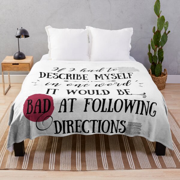 Item preview, Funny description of my self, humour Word Definition, If I had to  describe myself  in one word it would be  bad at following directions designed and sold by AmazingEcraft.
