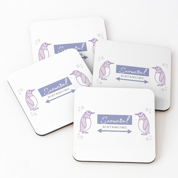 Item preview, Snowcial Distancing Penguins, Social Distancing, Purple, Simple & Elegant designed and sold by naturecdesigns.