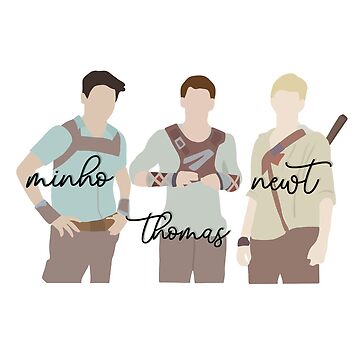 Maze Runner - Minho, Thomas, Newt Sticker for Sale by AngeliaLucis