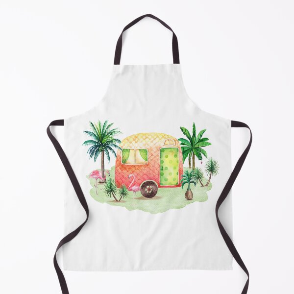 Artikelvorschau, Tropical Paradise Flamingo Vintage Glamper Camper entworfen und verkauft von ReefCoast.