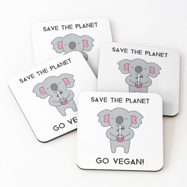 Item preview, Veganuary Save The Planet Go Vegan Koala designed and sold by Sunny Collections.