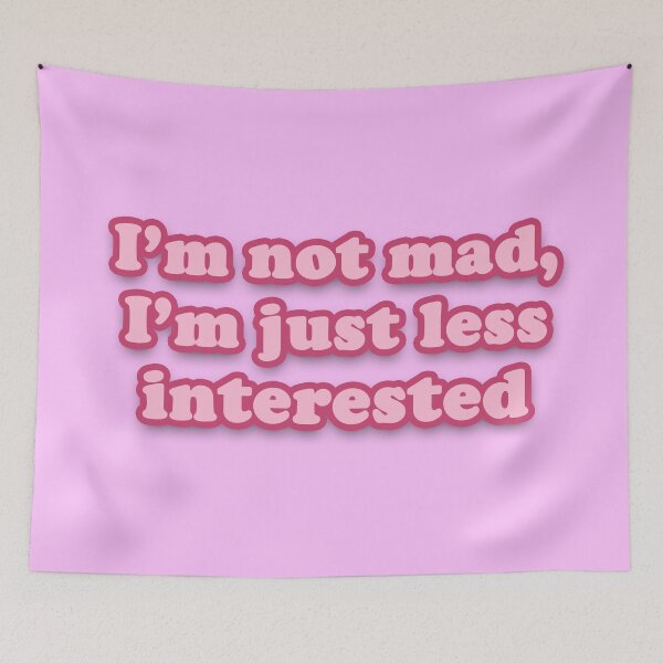 Item preview, i'm not mad, i'm just less interested - pink bubbles designed and sold by stickersbyLexy-.