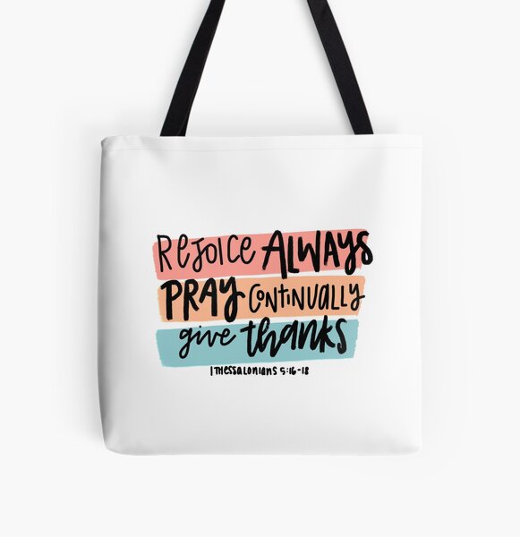 Rejoice Always Pray Tote Bag Rejoice Always Pray Tote Bag