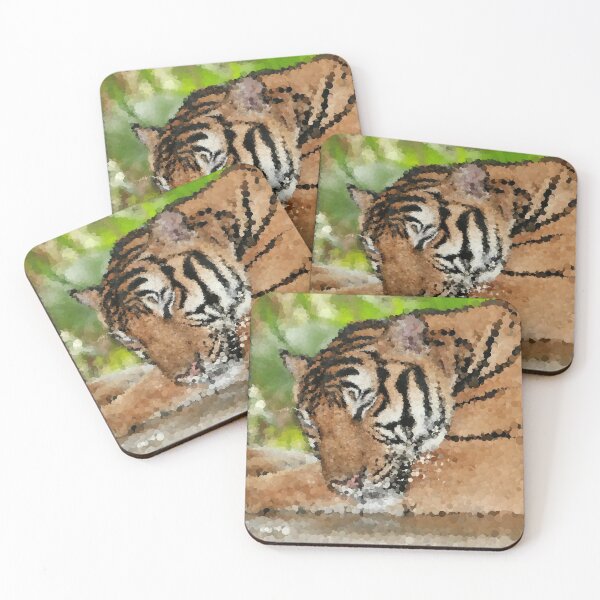 Item preview, Tiger Grooming Himself designed and sold by MathenaArt.