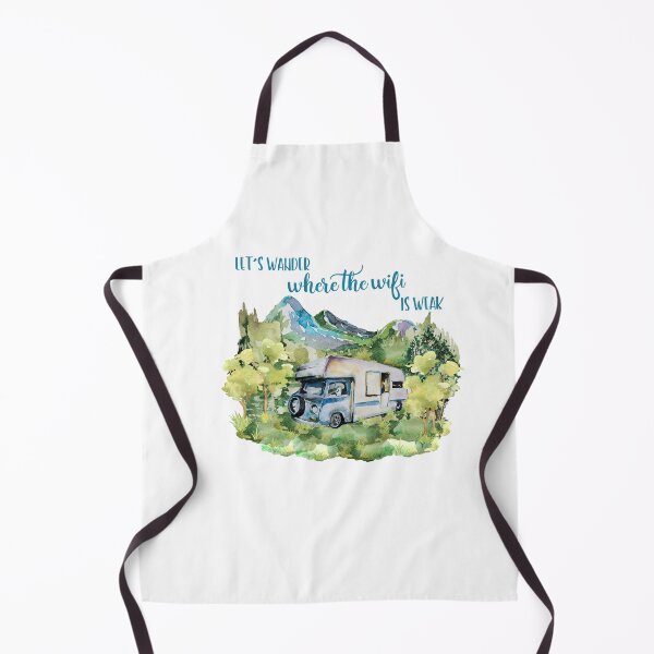 Item preview, Watercolor RV Motorhome Camping Scene designed and sold by ReefCoast.