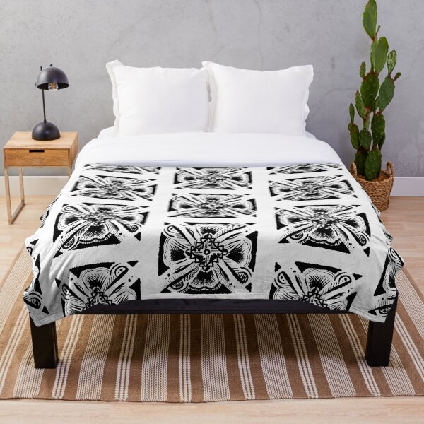 Item preview, Black and White Tribal Flower Mandala Textured designed and sold by Callmejohn.