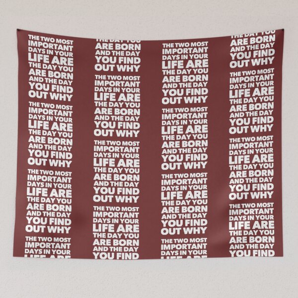 Item preview, Most Important Days in Your Life (white letters) designed and sold by Twittlefish.