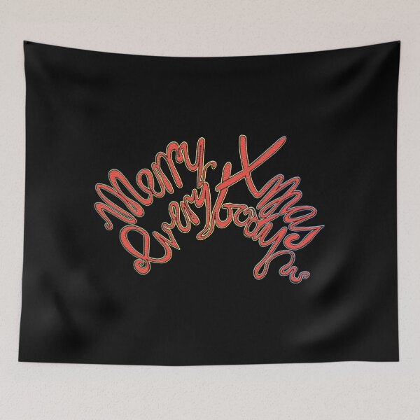 Item preview, Curly lettering Merry Xmas Everybody designed and sold by badlydrawnbabe.