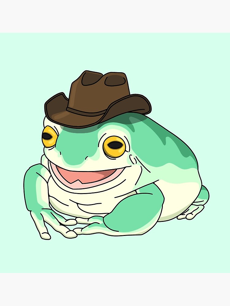 "yeehaw frog" Poster by artbymalina Redbubble