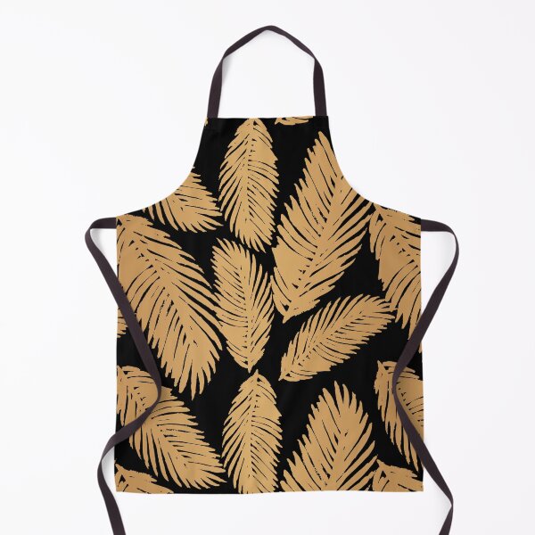 Item preview, Palm Leaf Pattern Gold Black designed and sold by Julie Erin Designs.
