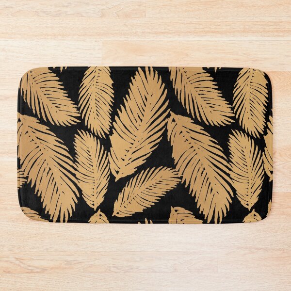 Item preview, Palm Leaf Pattern Gold Black designed and sold by Julie Erin Designs.
