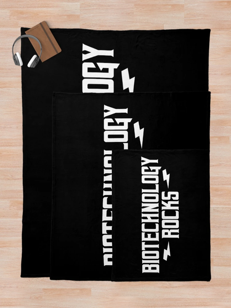 Thumbnail 5 of 6, Throw Blanket, Biotechnology Rocks designed and sold by teesaurus.