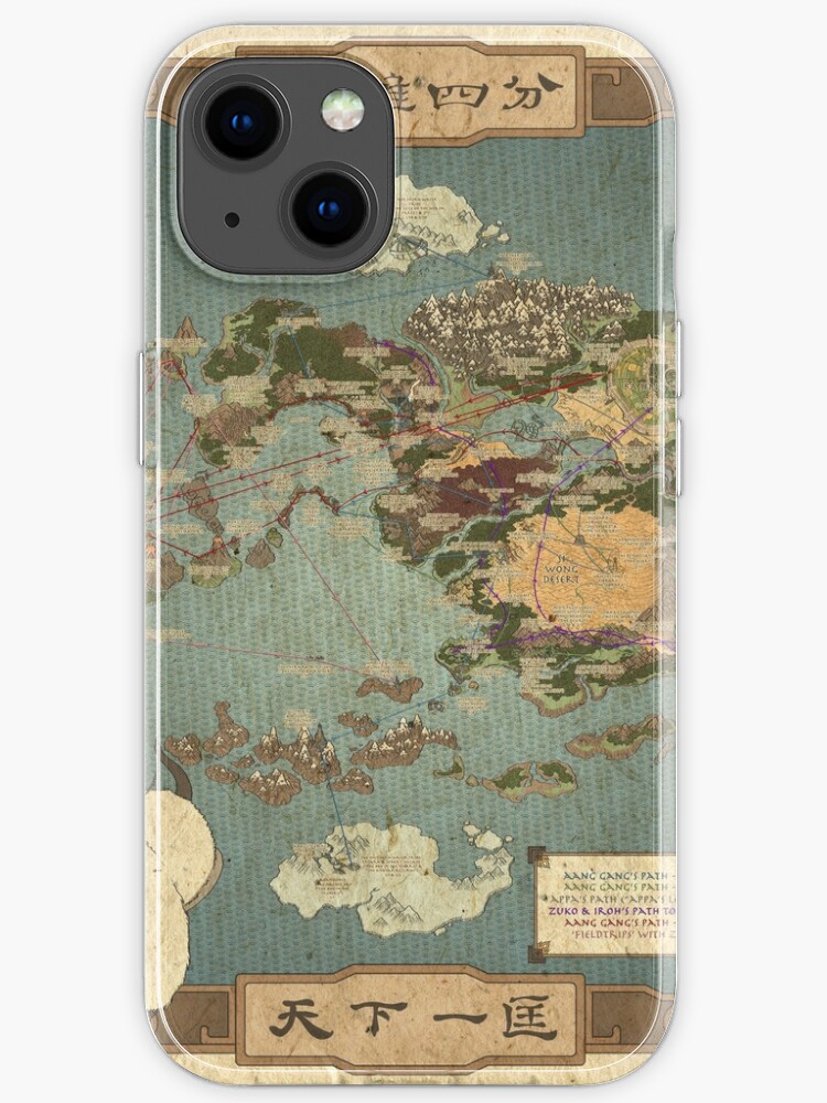 موقع فالكون Avatar the Last Airbender Map | iPhone Case coque iphone 11 Avatar The Legend of Aang