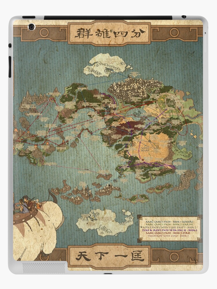 avatar the last airbender book 2 travel map
