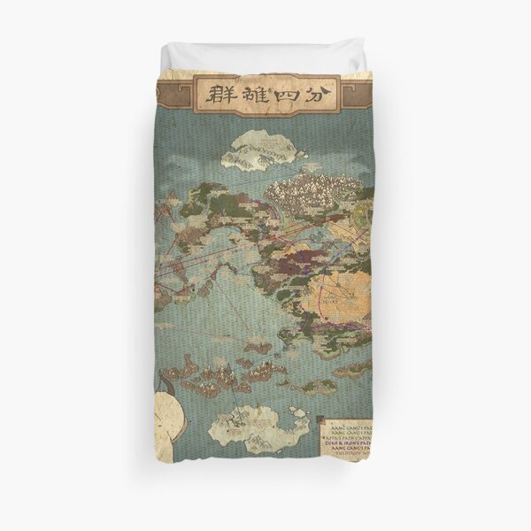 Avatar die letzte Airbender Map Bettbezug