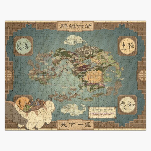 Item preview, Avatar the Last Airbender Map designed and sold by sanguinolent.