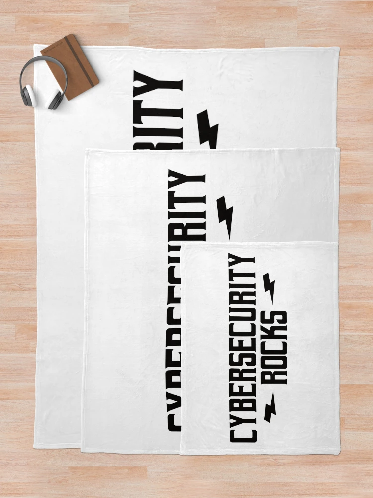 Thumbnail 5 of 6, Throw Blanket, Cybersecurity Rocks designed and sold by teesaurus.
