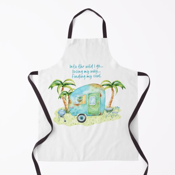 Item preview, Blue Watercolor Camper Caravan - Finding my Soul - for the lover of vintage glamping designed and sold by ReefCoast.