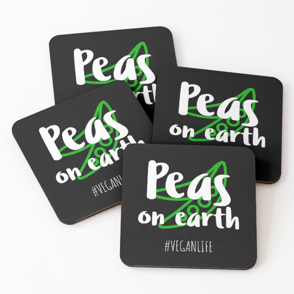 Item preview, Veganuary Peas On Earth Green Black Vegan Plant Based designed and sold by Sunny Collections.