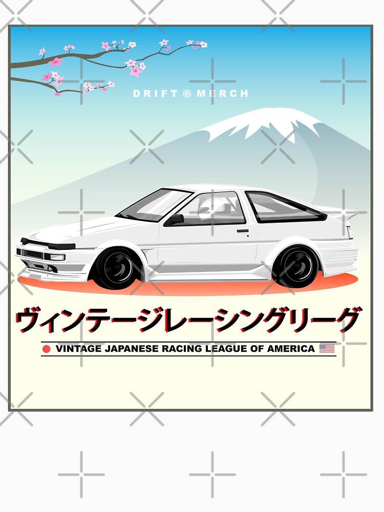 Thumbnail 7 of 7, Essential T-Shirt, Vintage Japanese Racing League of America AE86  designed and sold by driftmerch.