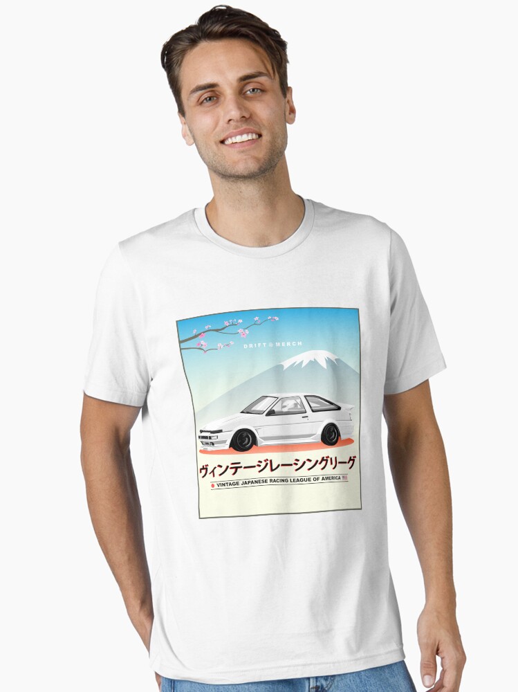 Thumbnail 1 of 7, Essential T-Shirt, Vintage Japanese Racing League of America AE86  designed and sold by driftmerch.