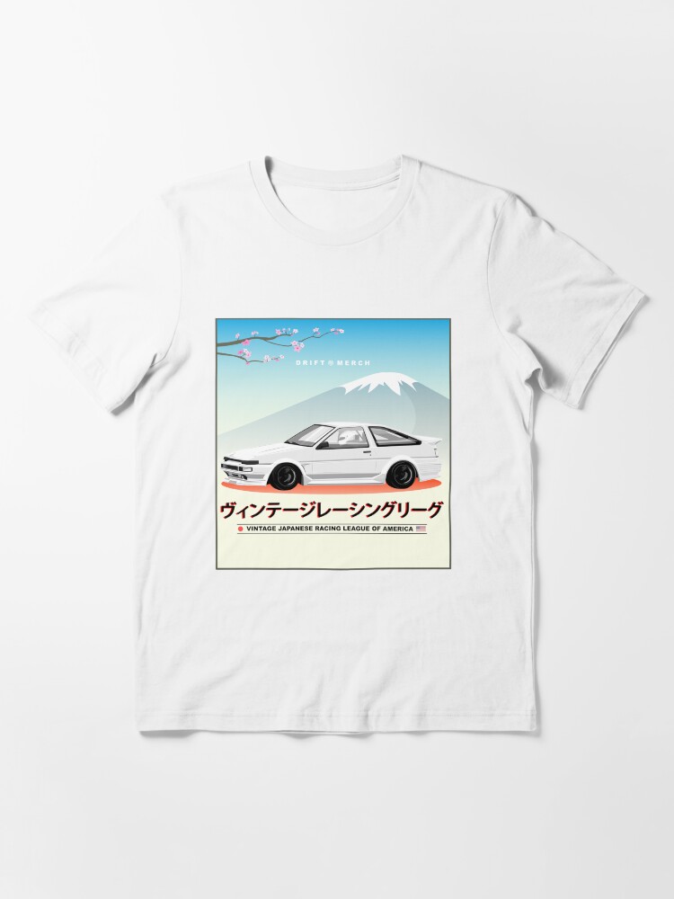 Thumbnail 3 of 7, Essential T-Shirt, Vintage Japanese Racing League of America AE86  designed and sold by driftmerch.