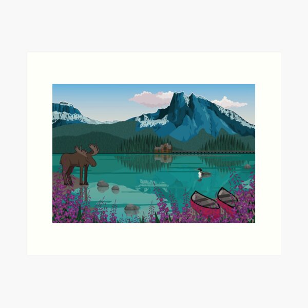 Item preview, Emerald Lake, Yoho designed and sold by sjmillustration.