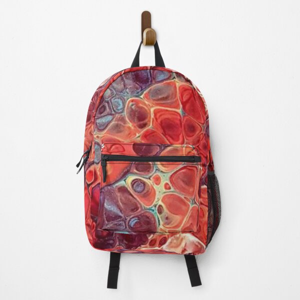 Item preview, Red Digitalised Abstract painting from acrylic pour designed and sold by Digibee.