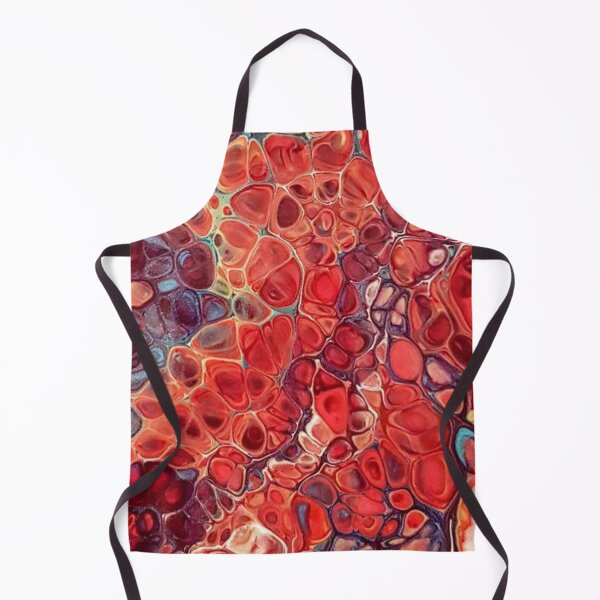 Item preview, Red Digitalised Abstract painting from acrylic pour designed and sold by Digibee.