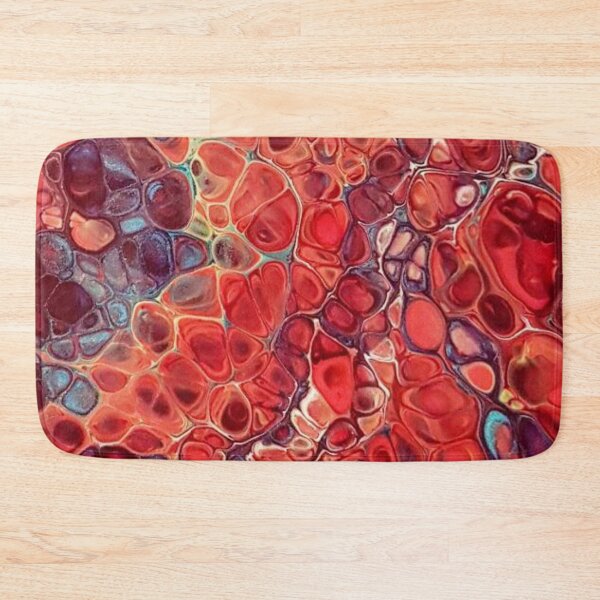 Item preview, Red Digitalised Abstract painting from acrylic pour designed and sold by Digibee.