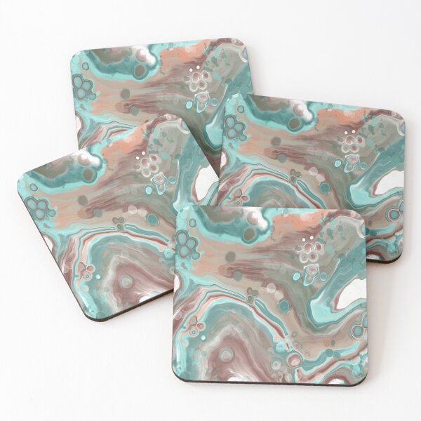 Item preview, Calm, digital fluid pour with cells designed and sold by MayGreenAbgrall.