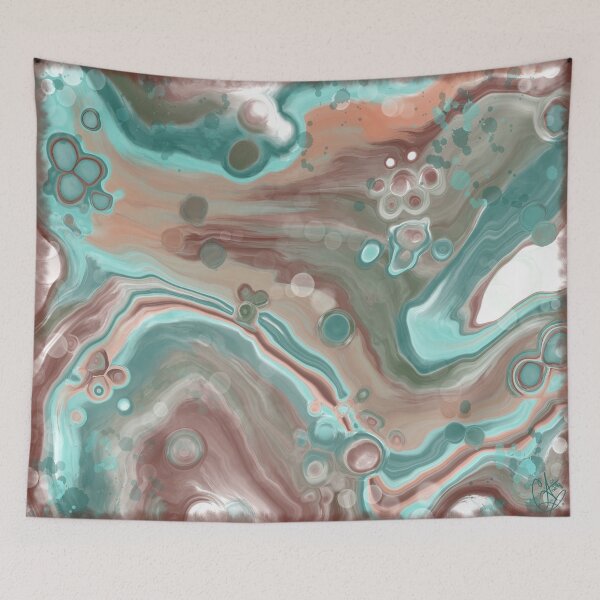 Item preview, Calm, digital fluid pour with cells designed and sold by MayGreenAbgrall.