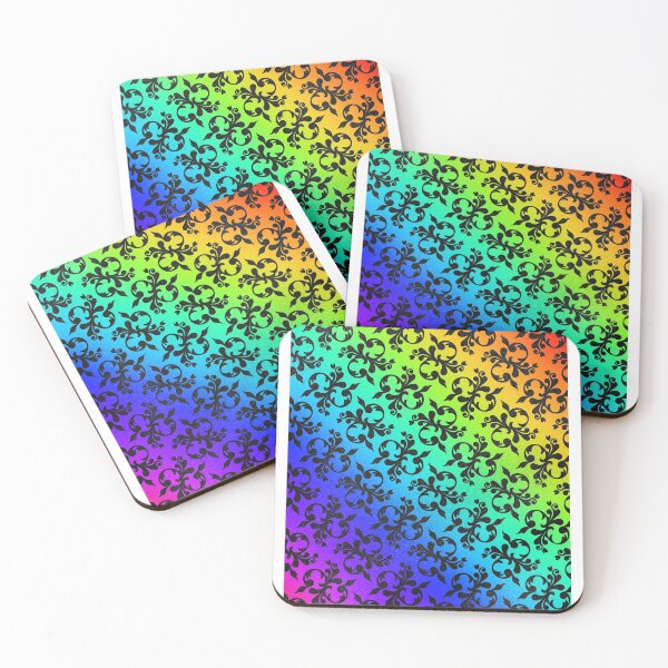 Item preview, Rainbow Background with Black Victorian Designs designed and sold by Kyboomerang.