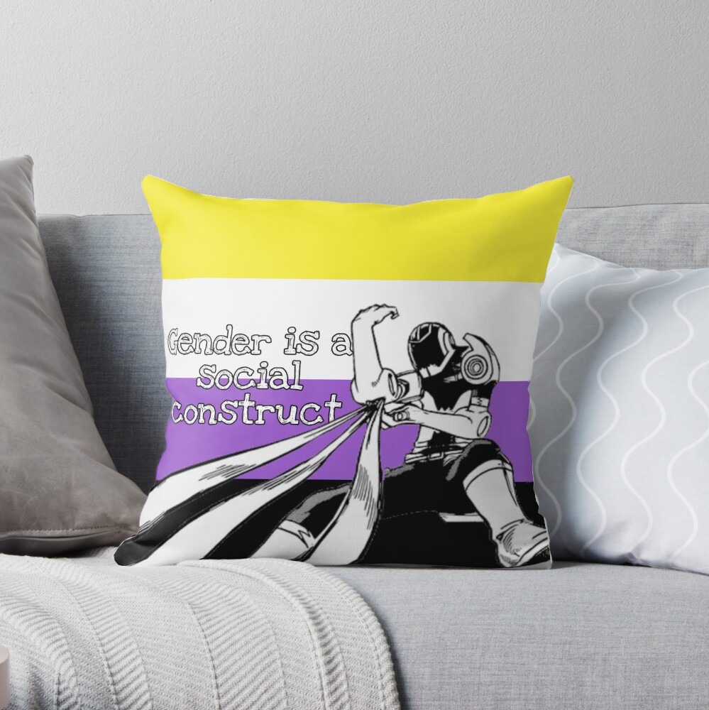 My Hero Academia Sero Hanta Non Binary Pride Flag Throw Pillow By