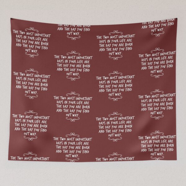 Item preview, Most Important Days in Your Life (white letters) designed and sold by Twittlefish.