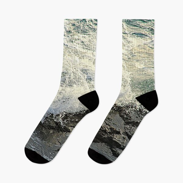 Item preview, Rocky Seashore Waves Foaming Seascape designed and sold by Anna Lemos.