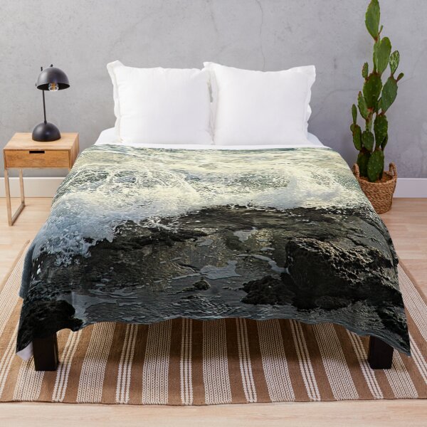 Item preview, Rocky Seashore Waves Foaming Seascape designed and sold by Anna Lemos.