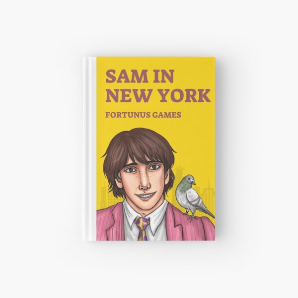 Sam in New York Faux Novel Cover: Grin Edition (Yellow) Hardcover Journal