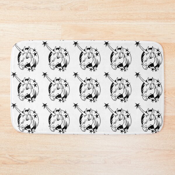 Item preview, christmas unicorn minimal black white gift designed and sold by badlydrawnbabe.
