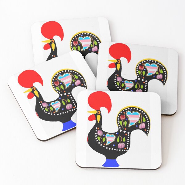 Item preview, Portuguese Rooster Trans Flag designed and sold by sofialopes.