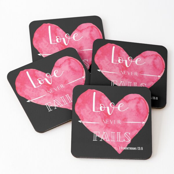 Item preview, Love Never Fails | 1 Corinthians 13:8 | Bible Verse | Christian Design designed and sold by Jeleedesigns.