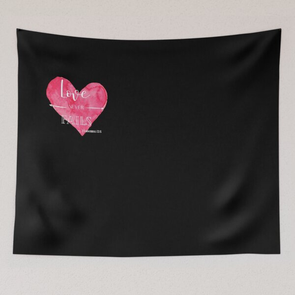 Item preview, Love Never Fails | 1 Corinthians 13:8 | Bible Verse | Christian Design designed and sold by Jeleedesigns.