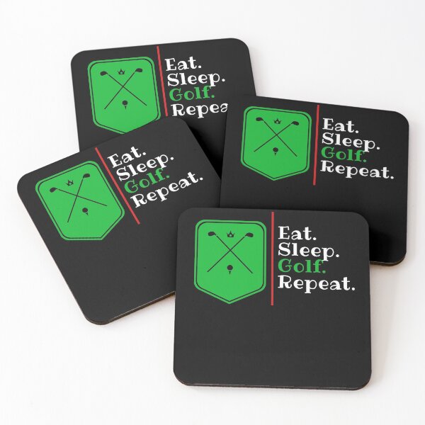 Item preview, Eat Sleep Golf Repeat Daily Gold Humor designed and sold by ZEROXCOOL.