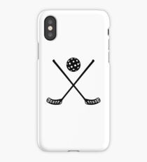 Crossed floorball sticks iPhone Case
