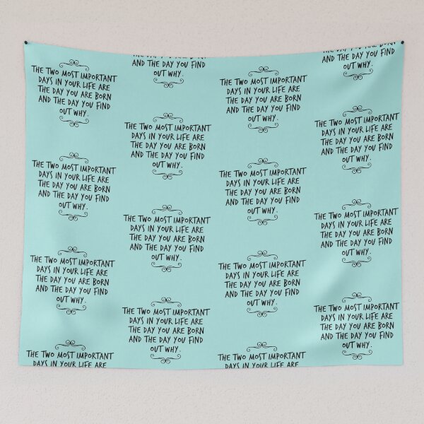 Item preview, Most Important Days in Your Life (black letters) designed and sold by Twittlefish.