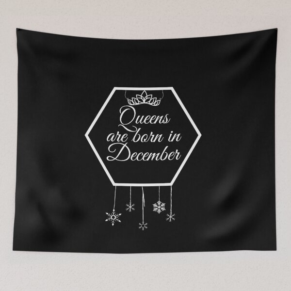 Item preview, Queens Are Born In December Gift Black T-Shirt designed and sold by WearYourMood.